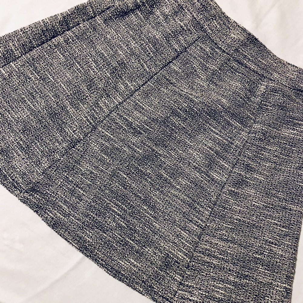 LOFT Textured Skirt, black/white, S